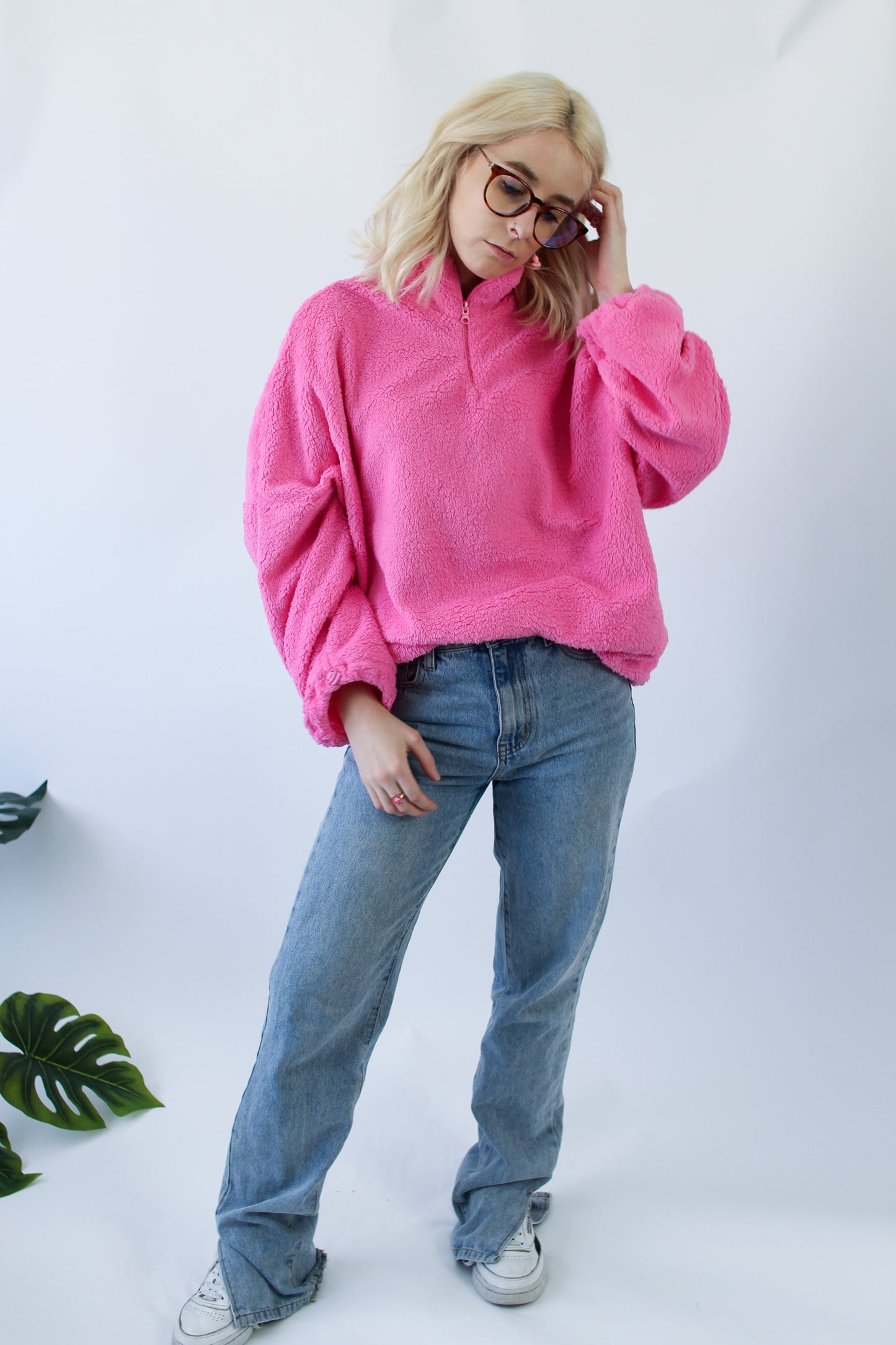 Thin Fleece Pink Pullover