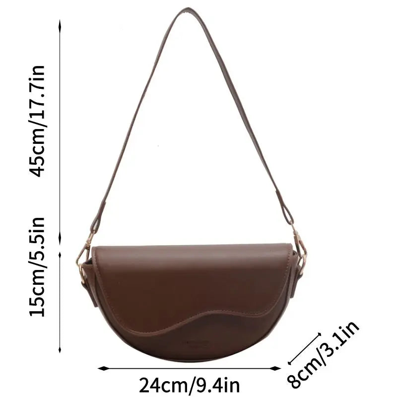 Small PU Leather Saddle Bag