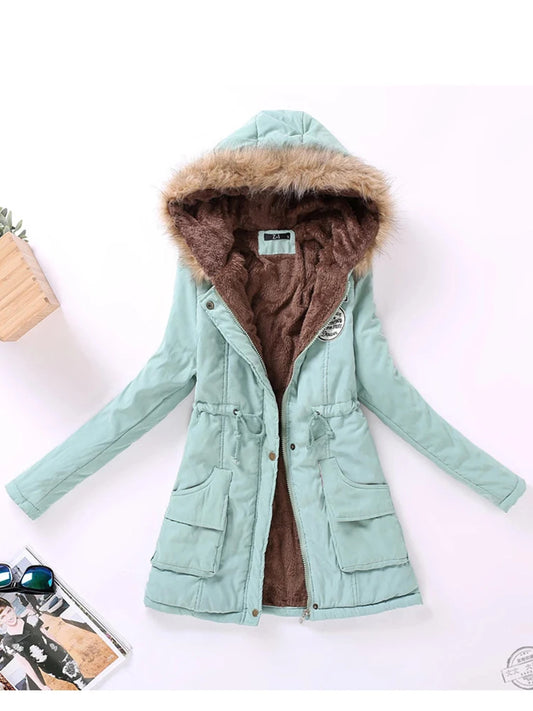 Thick Hooded Coat Cotton-padded