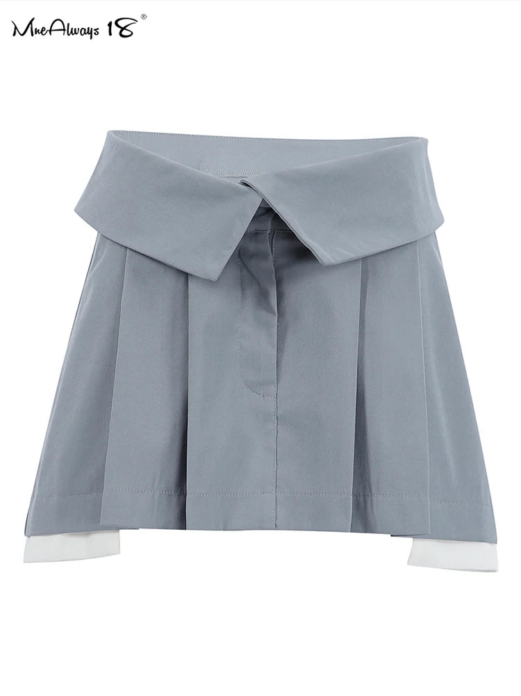 Street Style Grey Mini Skirt