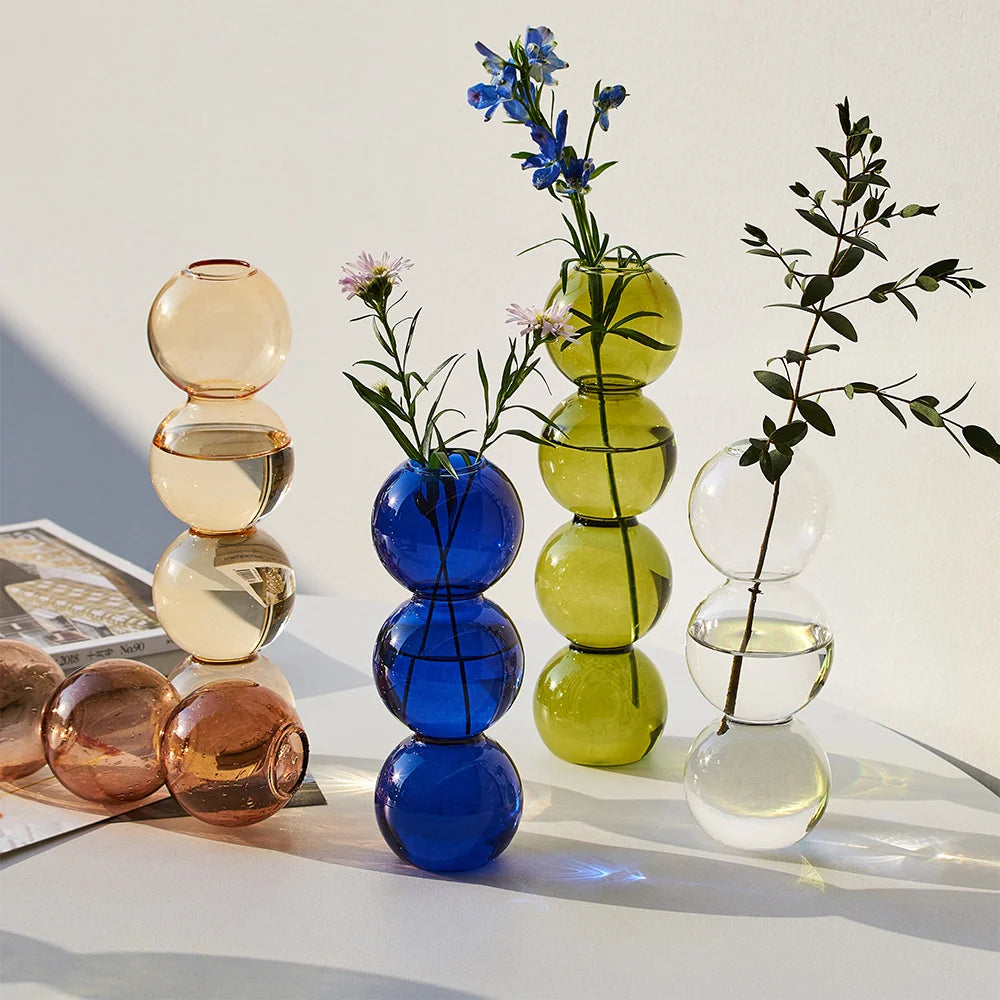 Bubble Living Room Glass Vase