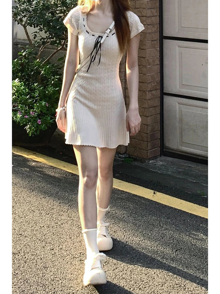 Mini Short-sleeved Dress
