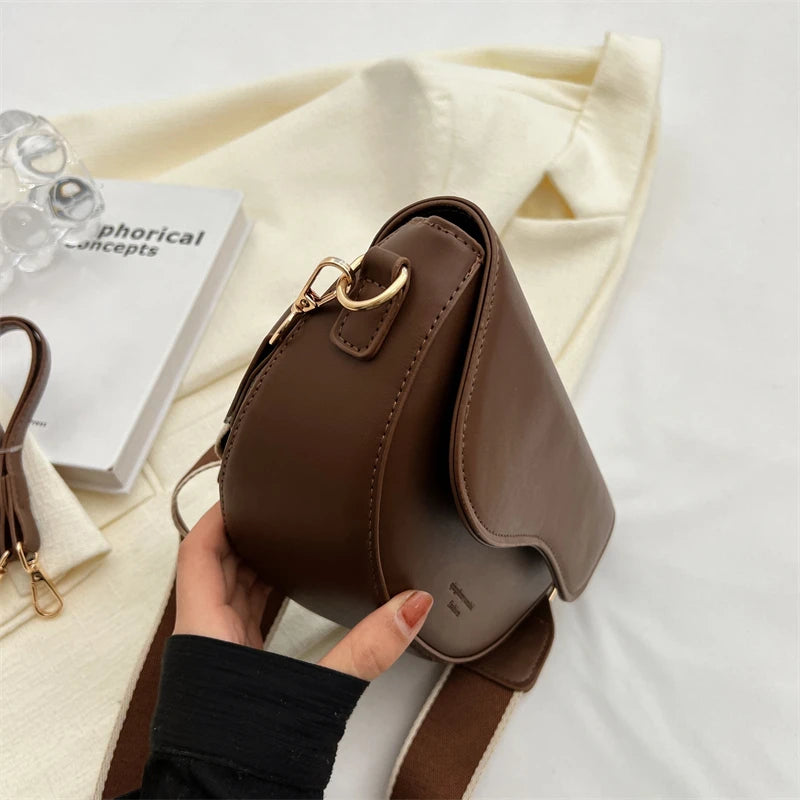 Small PU Leather Saddle Bag