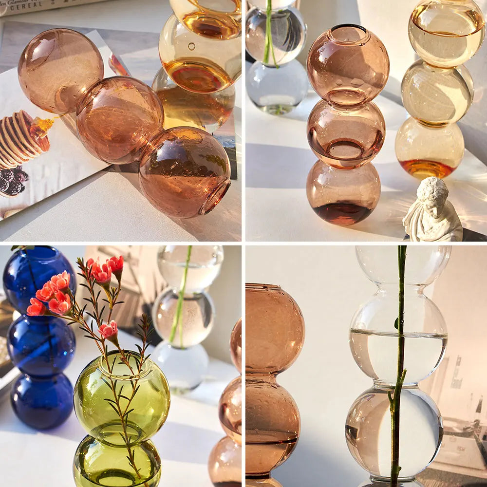 Bubble Living Room Glass Vase