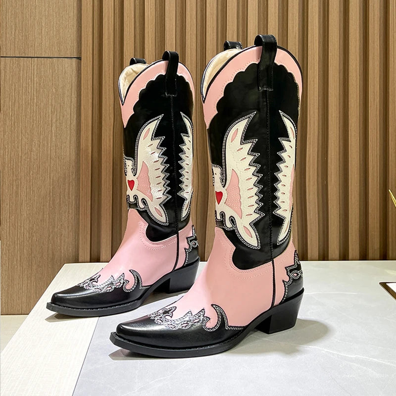 Pink Country Western Cowboy Boots
