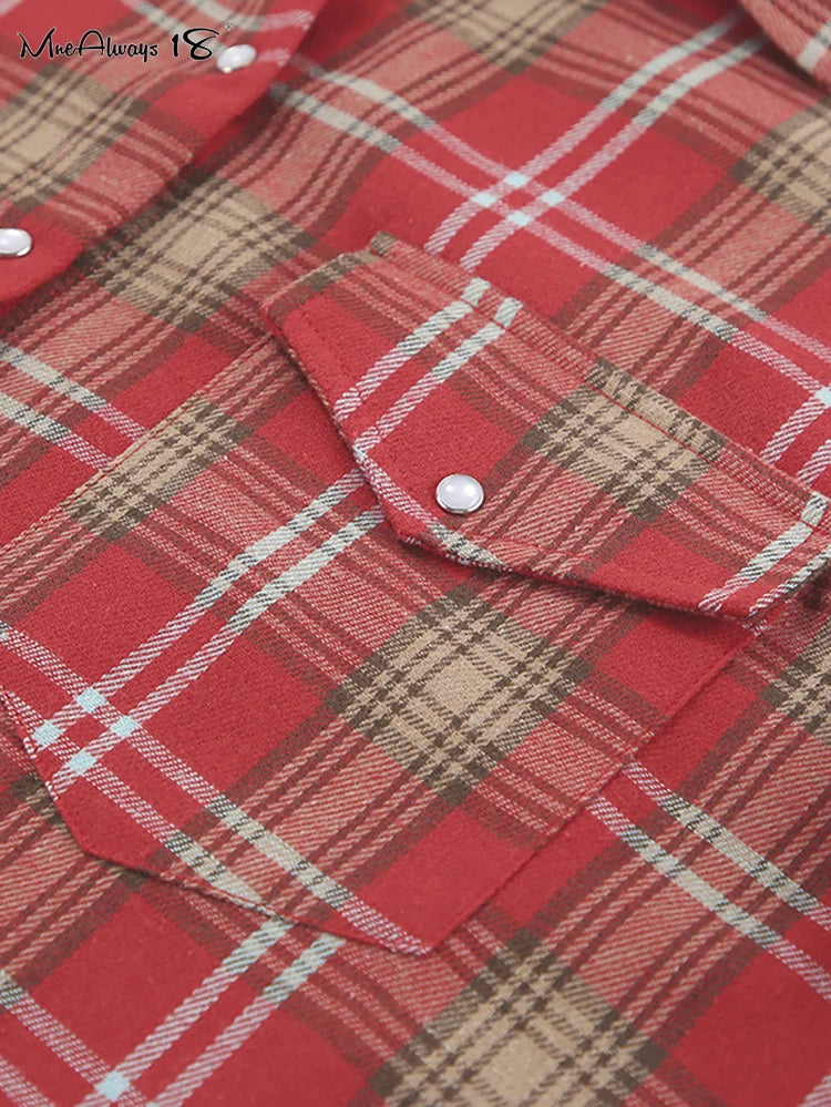 Red Plaid Oversized Flannel