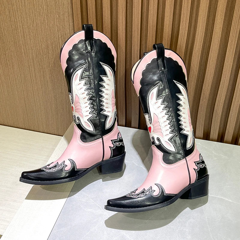 Pink Country Western Cowboy Boots