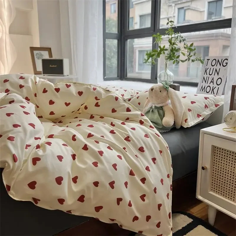 Love Heart Bed Cover